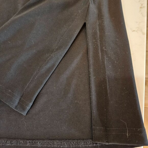 Sympli Tunic Top Size 10 Black Knit V-Neck 3/4 Sleeve Classic Minimalist Staple - Picture 6 of 9